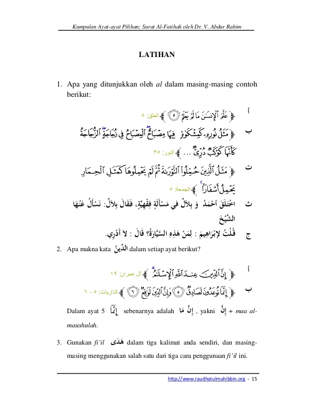bacaan tahlil lengkap arab dan terjemah doc word